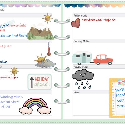 Small Monthly Printable Planner Tabs for Daily Planners, Bullet Style Journals and Travelers ...
