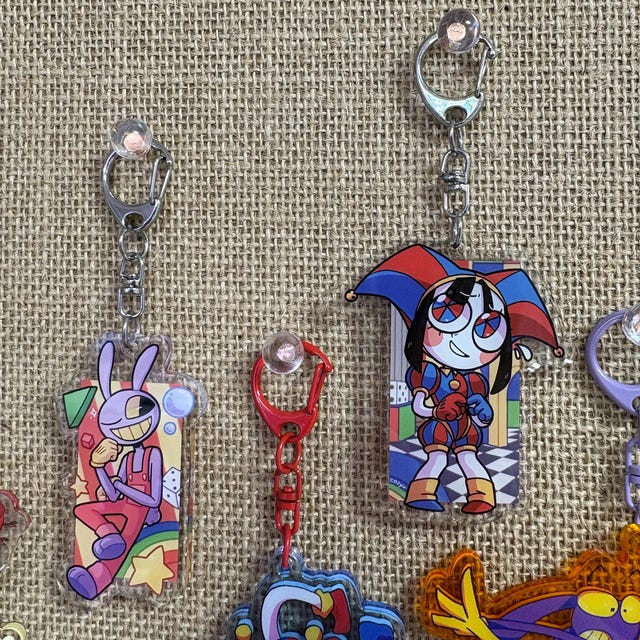 キーホルダーセット コヤンイサムチョン ポムニ、ジャックス、ケイン 2.5 インチ アクリル チャーム キー