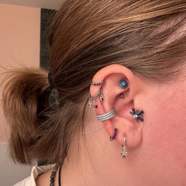 Hidden Helix Piercing 16g F136 Implant Grade Titanium Hammered Bar ...