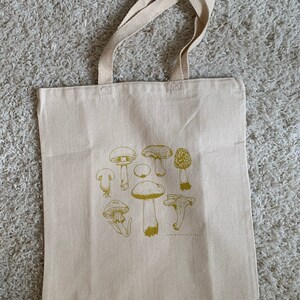 Mushrooms Canvas Tote Bag - Etsy