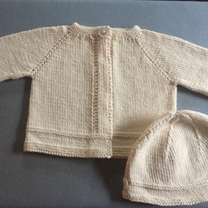 Knitting Pattern Baby Wool Cardigan Instructions in English | Etsy