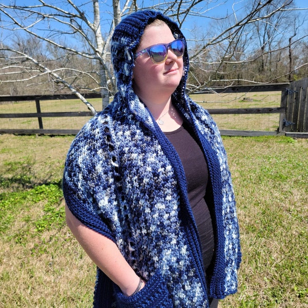 wickedly hooded pocket shawl