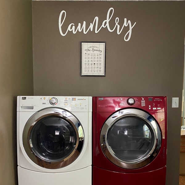 Laundry Metal Sign Metal Wall Art Laundry Sign Metal Words Metal Wall ...