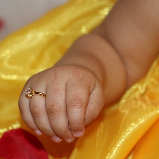 Boys Gold Baby Ring - Size 1 - BeadifulBABY