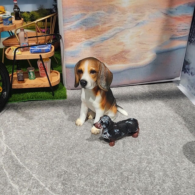 ミニチュアビーグル犬フィギュア：1/6スケール人形アクセサリー - Etsy
