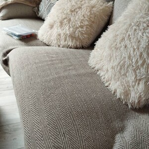 Single Bed Beige Throw main image 1