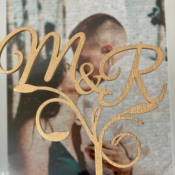 L Cake Topper, Wedding Cake Topper, Cake Toppers for Wedding, Rustic ...