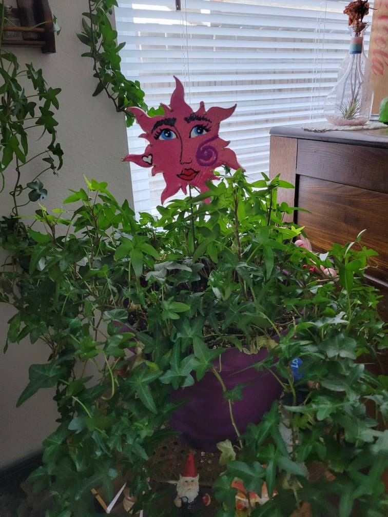 Sun Face Garden Stake,Unique SunFace Garden Stake,Potted plants,Lawn