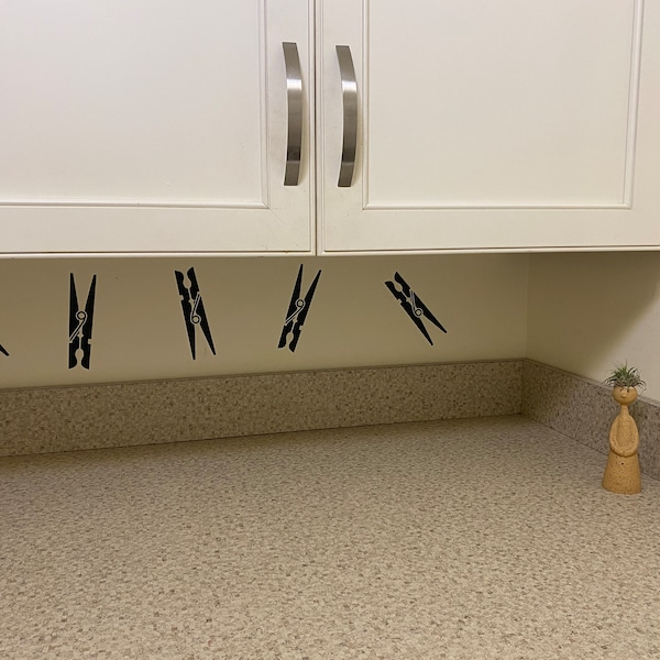 Clothespins Laundry Wall Decals - Laundry Room Decals - Laundry Decor ...