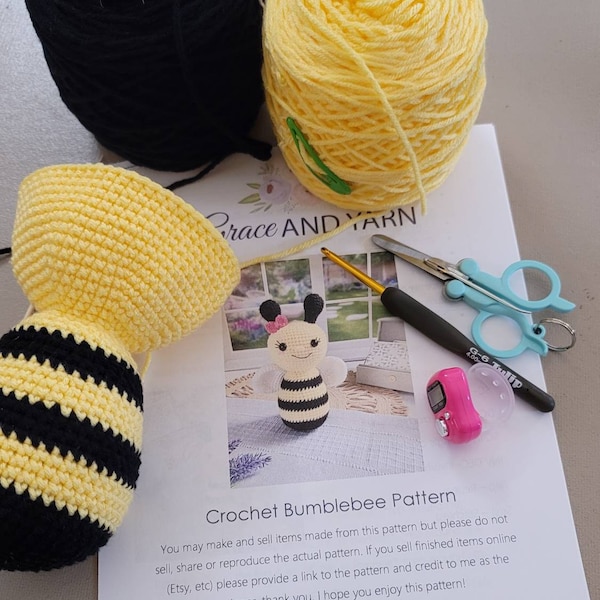 Crochet Bee Pattern - Instant Download - PDF Pattern - Amigurumi Bumble ...