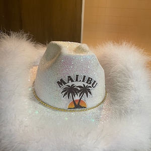 Malibu Glitter Cowboy Hat Fully Custom Tiktok Cowboy Hat Made to Order ...