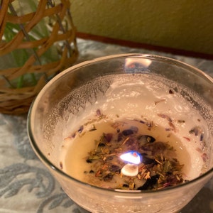 Sacred Smudge Candles - Crystal & Herb Candles - Energy clearing - Aromatherapy Candles - soy candle - Tealight Candles Lavender Sage Cedar photo