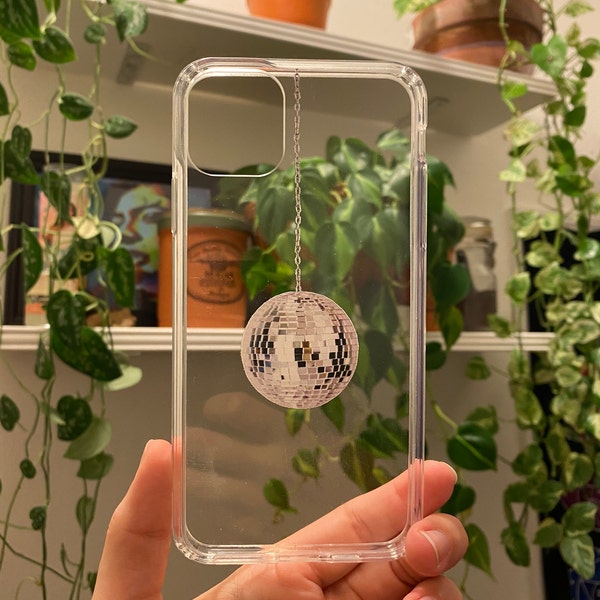Minimal Hanging Disco Ball Print Phone Case for iPhone 17 16e 15 14 13 ...