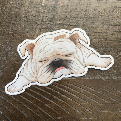 Bulldog Vinyl Sticker Bulldog Decal Sticker Dog Sticker Dog - Etsy