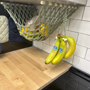 Macrame Banana Hanger, Banana Hammock, Fruit Holder, Kitchen Storage - Etsy