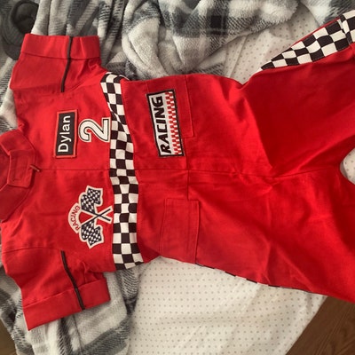 Personalized Red Racer Long/short Jumpsuit checkered Red - Etsy