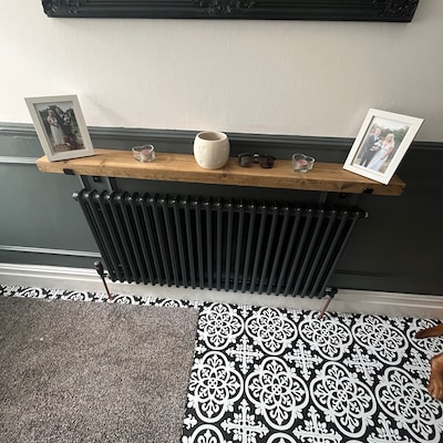 Rustic Radiator Shelf With Shelf Brackets - Etsy
