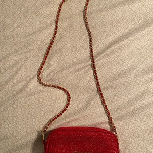 Classic GOLD Chain Bag Strap With Leather Weaved/threaded Through Choice of  Length & Hook/clasp Style Made by Hand -  Norway
