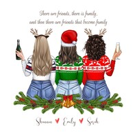 4 Friends Print, Best Friend Print Personalized, Best Friend Printable ...