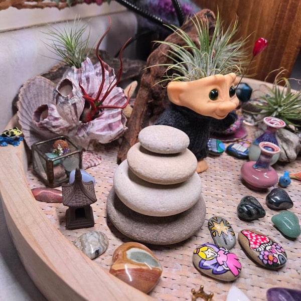 2 Set 6pcs Tiny Blue Boat and Wooden Oar ,2pcs Boats+4pcs Oars Sea ...