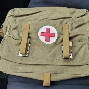 ヴィンテージ陸軍医療バッグ、ソ連野戦医療サッチェル、1980年代