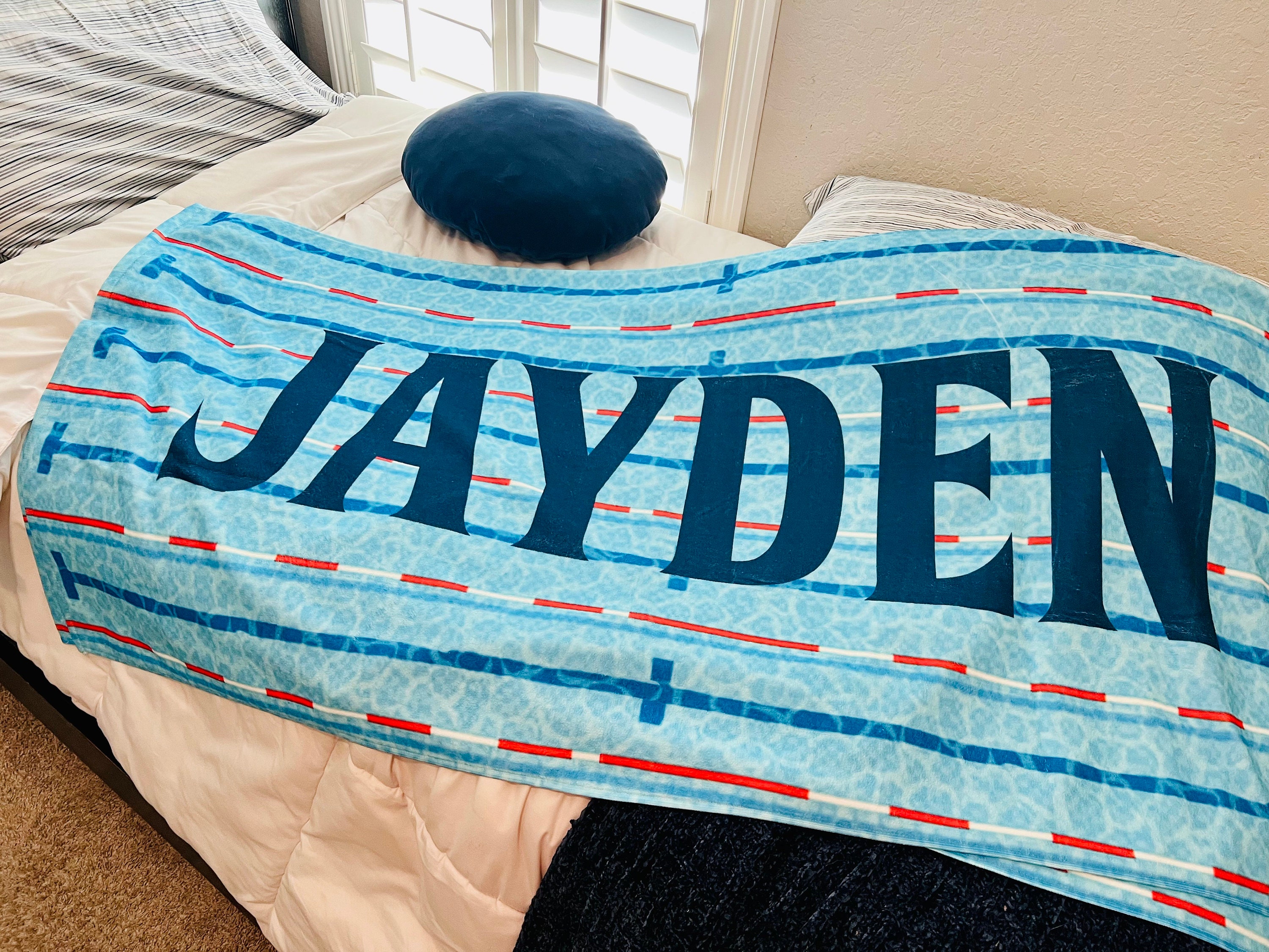 Swimming towel gift for swimmer, Swim Team, Swim coach gift, Pool towel, Summer beach towel, Swim instructor towel, Swim lessons towel