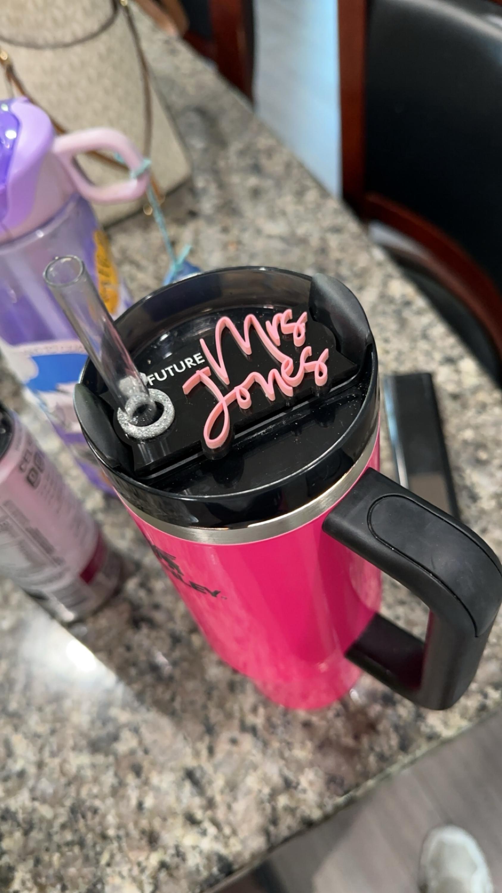 Future Mrs Gift, Future Mrs Cup Name Plate, Bride to Be Gift, Future Name Plate, Tumbler Topper for Bride to Be, Engagement Gift