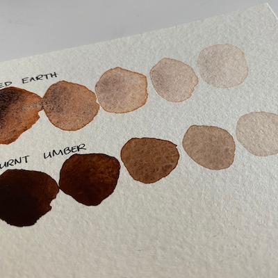 Handmade Watercolor Burnt Umber Brown for Painting - Etsy