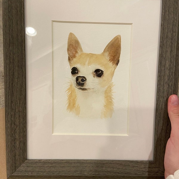 Custom Pet Portrait Print, Watercolor Dog Painting Hand Painted From ...