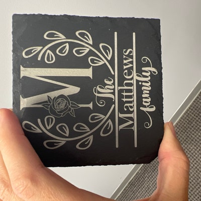 Personalized Wood Coasters Tree Coaster Live Edge Bark Coaster Set ...