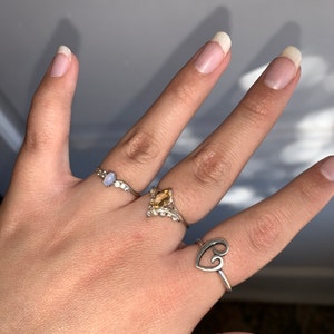 Anello Di Fidanzamento Fatto A Mano In Argento Sterling 925 Massiccio - Foto 11