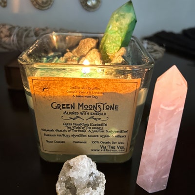 Reiki Charged Crystal Candles Healing Candles Intention Candles Crystal ...