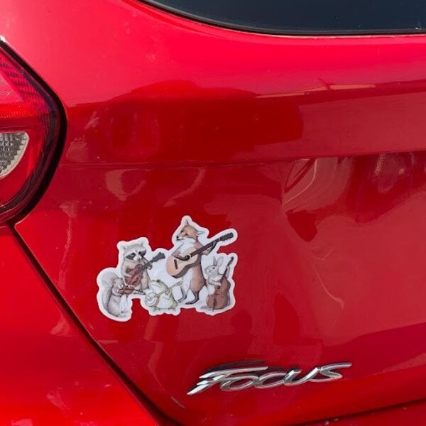 Bluegrass Vinyl Sticker Animal Band Bumper Sticker - Waterproof Water ...