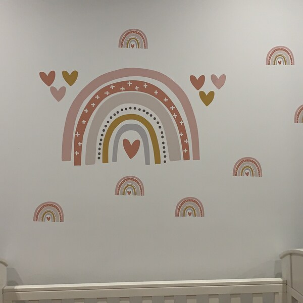 Rainbow Wall Decal, Rainbow Wall Sticker, Large Rainbow Wall Decal ...