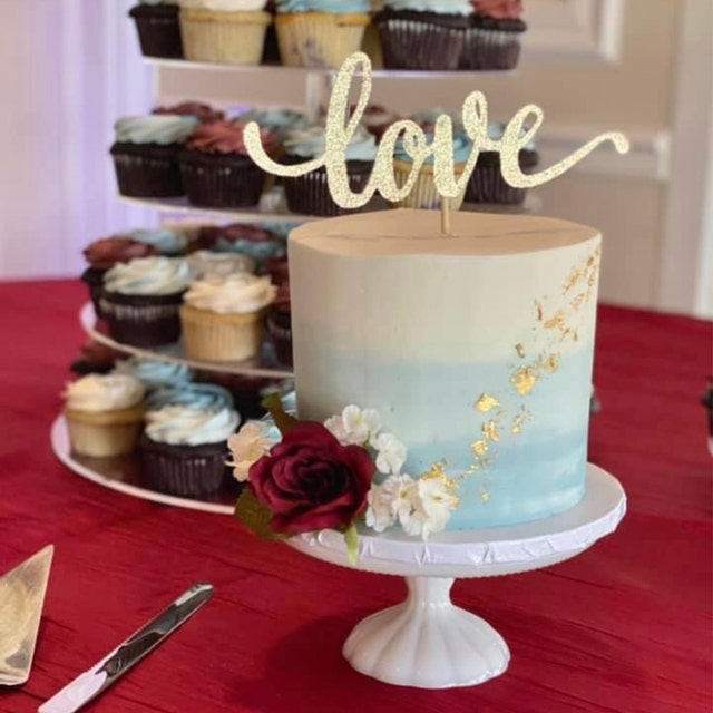 Cake topper PERSONALIZZABILE con Iniziali ROMANCE
