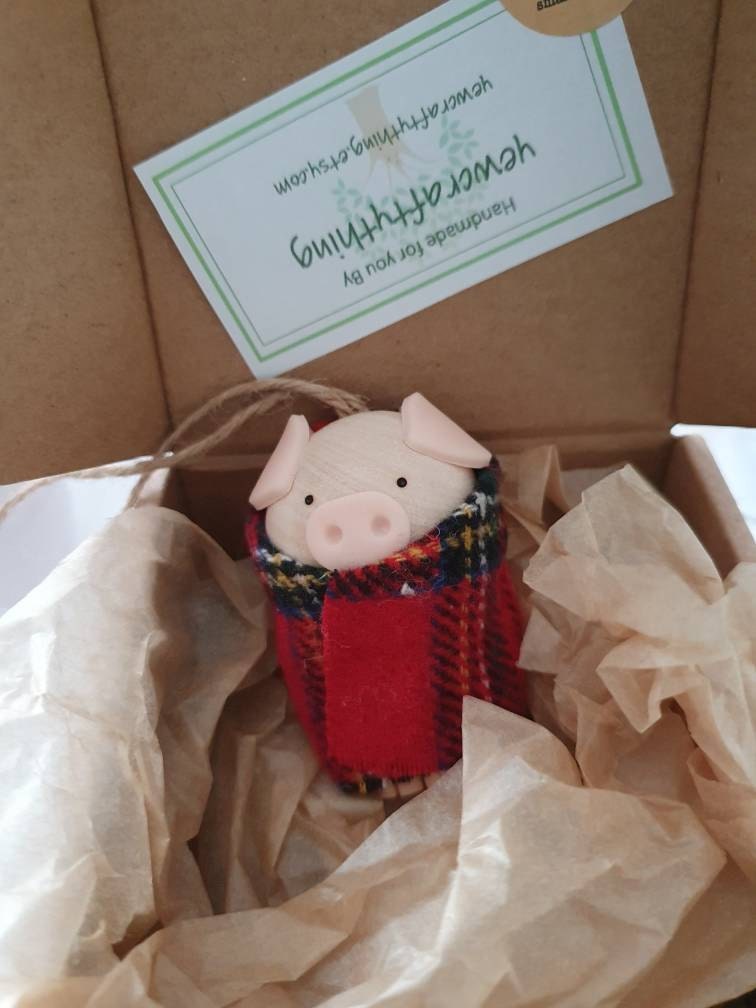 Pigs in blankets Christmas decoration, Christmas ornament, Tree decoration, Christmas decor, Christmas tree, vegan gift, pig lover