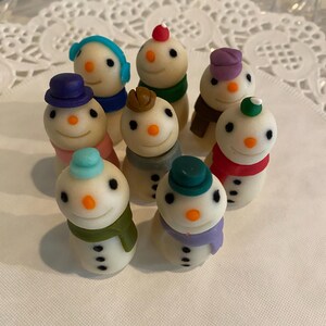 マジパン雪だるまキャンディカルテット – 食べられるクリスマスギフト