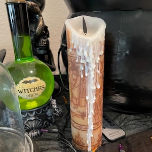 Hocus Pocus Black Flame LED Candle Replica: Halloween Home