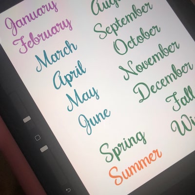 Hand Lettering Worksheets Planner and Bullet Journal Words Pdf and Jpeg ...