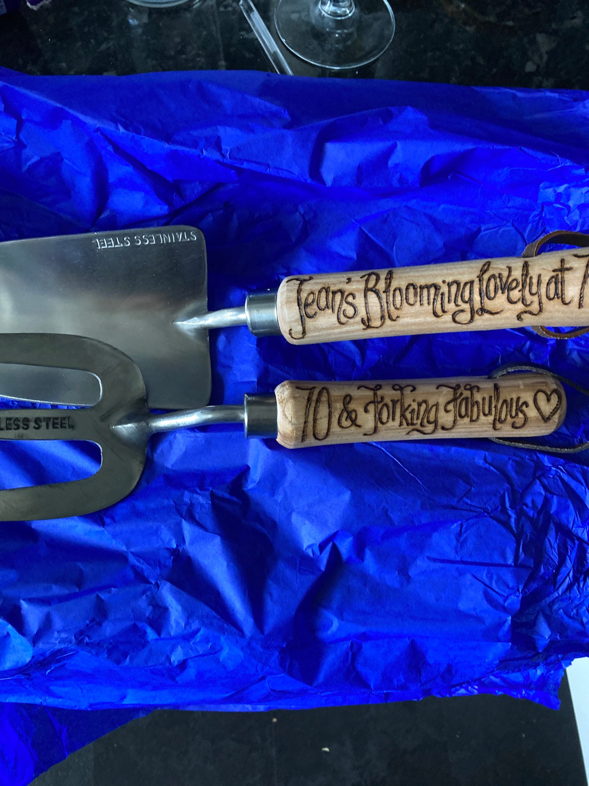 Garden Tools personalised for 30th 40th, 45th, 50th, 55, 60, 65, 70, 75, 80, 85 90 95 Gardening Present Birthday Gift for Gardener