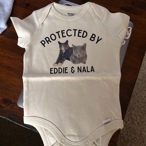 Custom Pet Baby Bodysuit, Personalized Pet Baby Bodysuit, Protected by ...