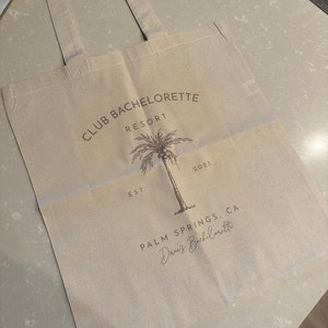 Club Bachelorette Palm Tree Tote Beach Bachelorette Hangover Kit Bag ...