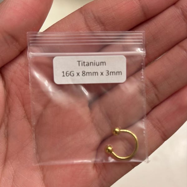 16G 316L Surgical Steel Long Curved Disturbed Chin Lip Ring Labret Horn ...