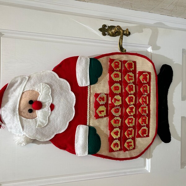 Red Felt Advent Calendar Numbers, Self Adhesive DIY Christmas Countdown ...