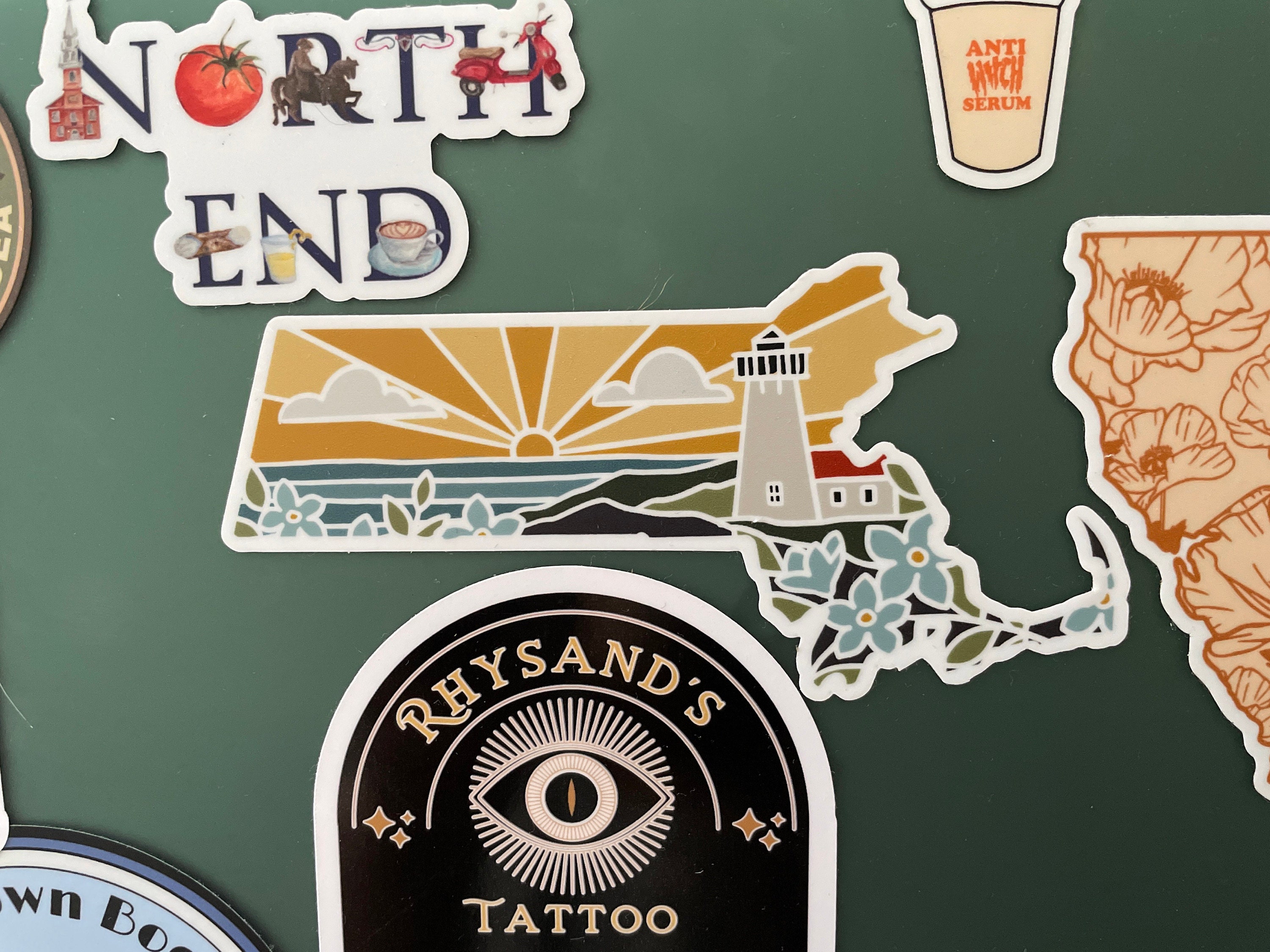 Massachusetts Durable Sticker | High Quality Bumper Sticker | United States Vinyl Decal | Weatherproof Sticker | Water Bottle Sticker | 5&quot;