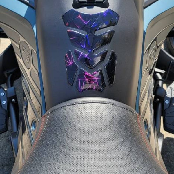 3D Tankpad Mit Eisernem Kreuz – Chrom & Vintage Look – Passt Auf Yamaha, Honda, BMW & Mehr