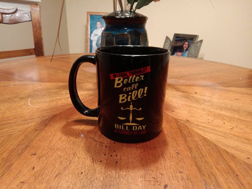 Custom Lawyer mug. Personalize add your custom name, Better call. lawyer fan. Goodman. Great Graduation gift. 11/15 oz black mug.
