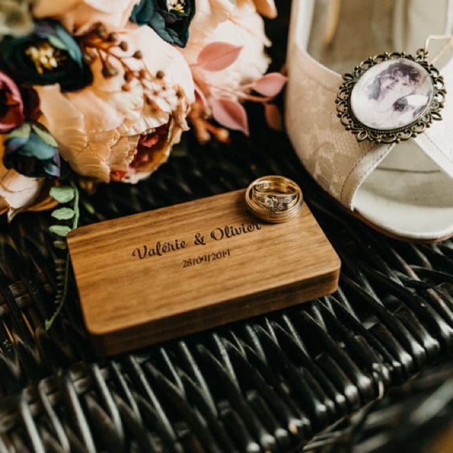 Wedding Ring Box, Wedding Gift, Woodsbury, Anniversary Gift, Wooden Box, Ring Box, Valentine&#39;s Gift, Handmade box, Walnut Timber (Wedding)