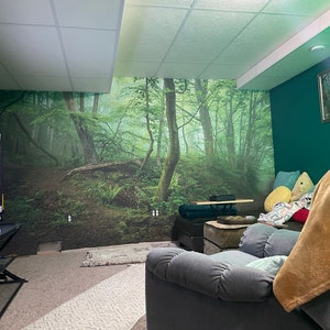 Forest Wall Mural Nature Removable Wallpaper Green Tree in - Etsy UK Forest Wall Mural Nature Removable Wallpaper Green Tree in - Etsy UK