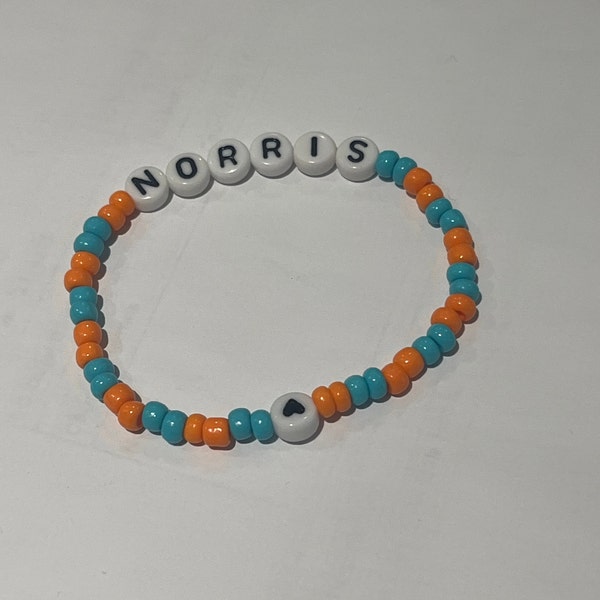 F1 Mclaren Beaded Bracelet - Etsy